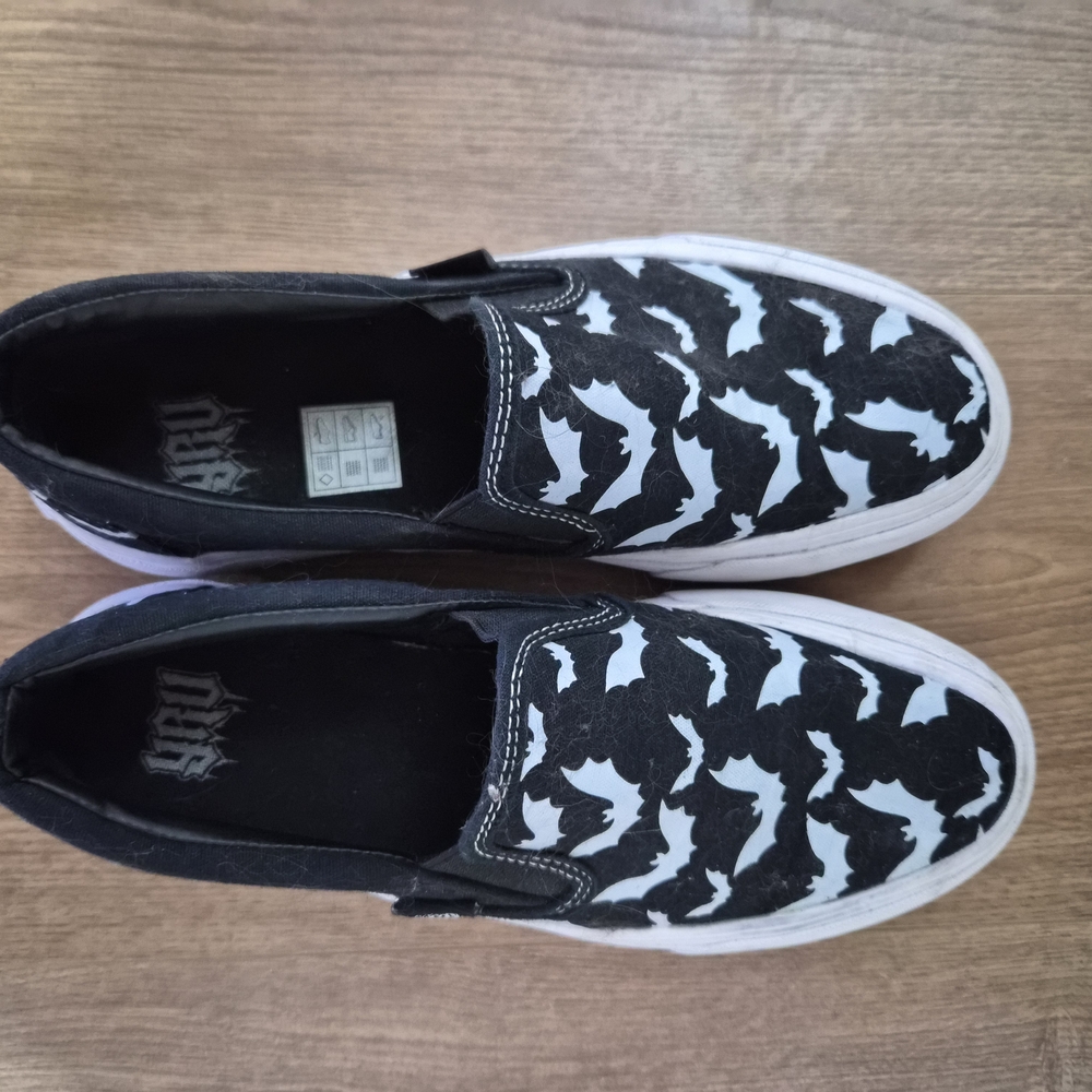 Black and White Bat Sneakers